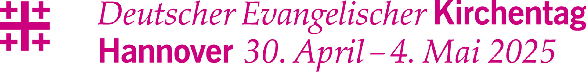 Logo Deutscher Evangelischer Kirchentag Hannover, 30. April – 4. Mai 2025